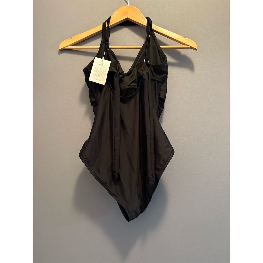 B2PRITY Women's Black Halter One Piece Swimsuit Size S - Picture 5 of 8